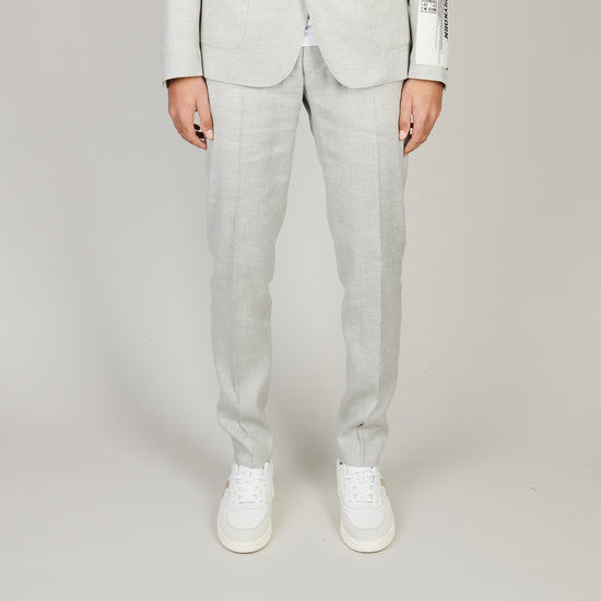 Drykorn Ajend Linen Trousers Beige Grey – productbeeld 3