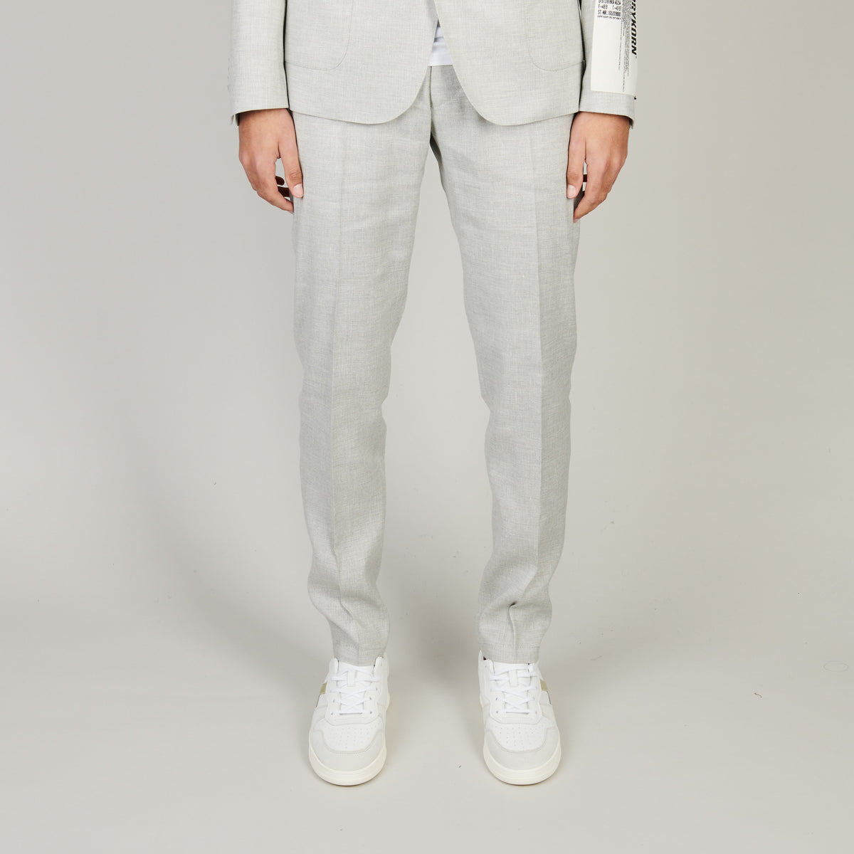 Drykorn Ajend Linen Trousers Beige Grey – productbeeld 3