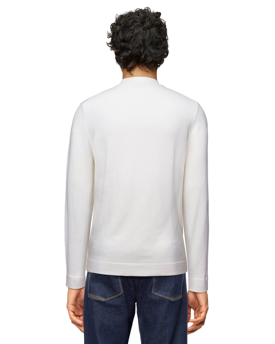 Drykorn Ecru Arwon Merino Wool Fitted Turtleneck Pullover – productbeeld 4