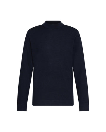 Drykorn Arwon trui donkerblauw, productfoto vooraanzicht
