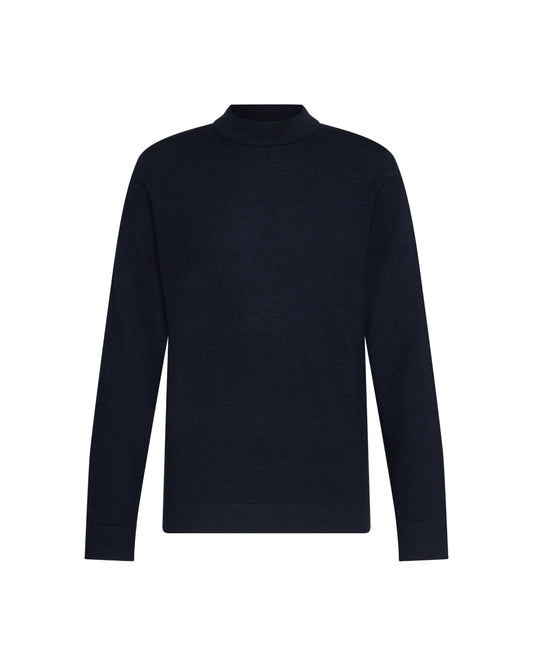 Drykorn Arwon trui donkerblauw, productfoto vooraanzicht