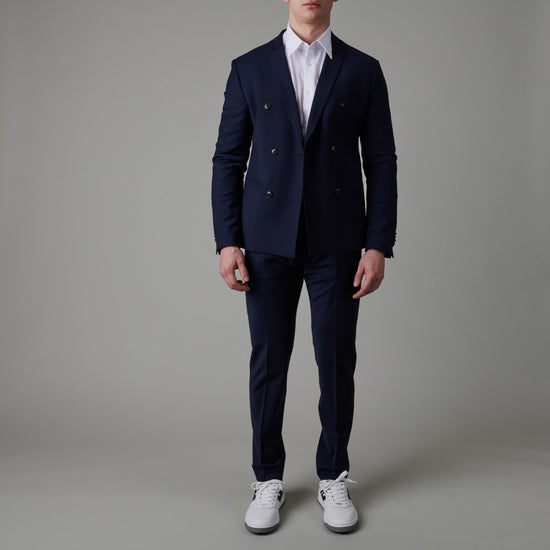 Drykorn Bilbao Drynamic Double-Breasted Blazer Navy – productbeeld 3