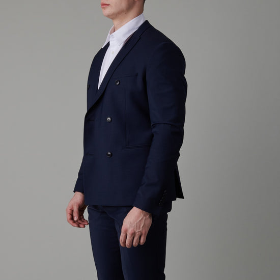 Drykorn Bilbao Drynamic Double-Breasted Blazer Navy – productbeeld 5