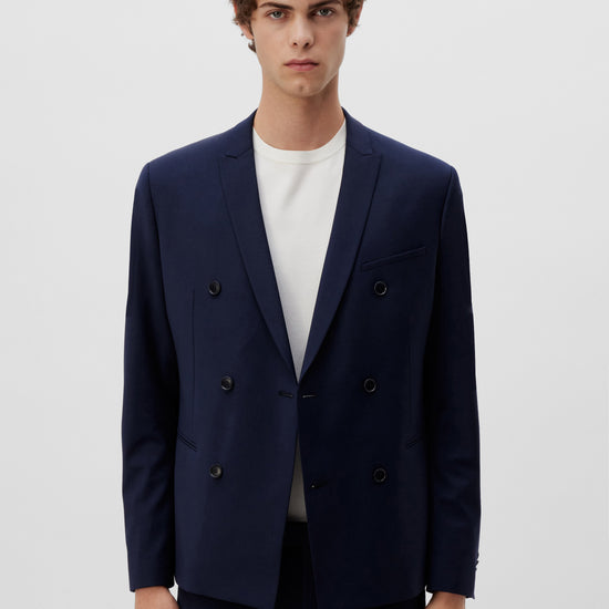 Drykorn Bilbao Drynamic Double-Breasted Blazer Navy – productbeeld 6