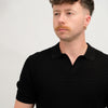 Drykorn Black Knit Polo – vooraanzicht