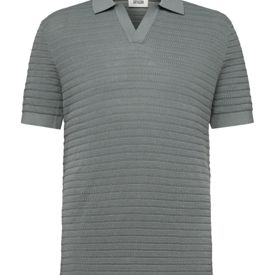 Drykorn Braian Knitted Skipper Polo Balsam Green - productfoto 1