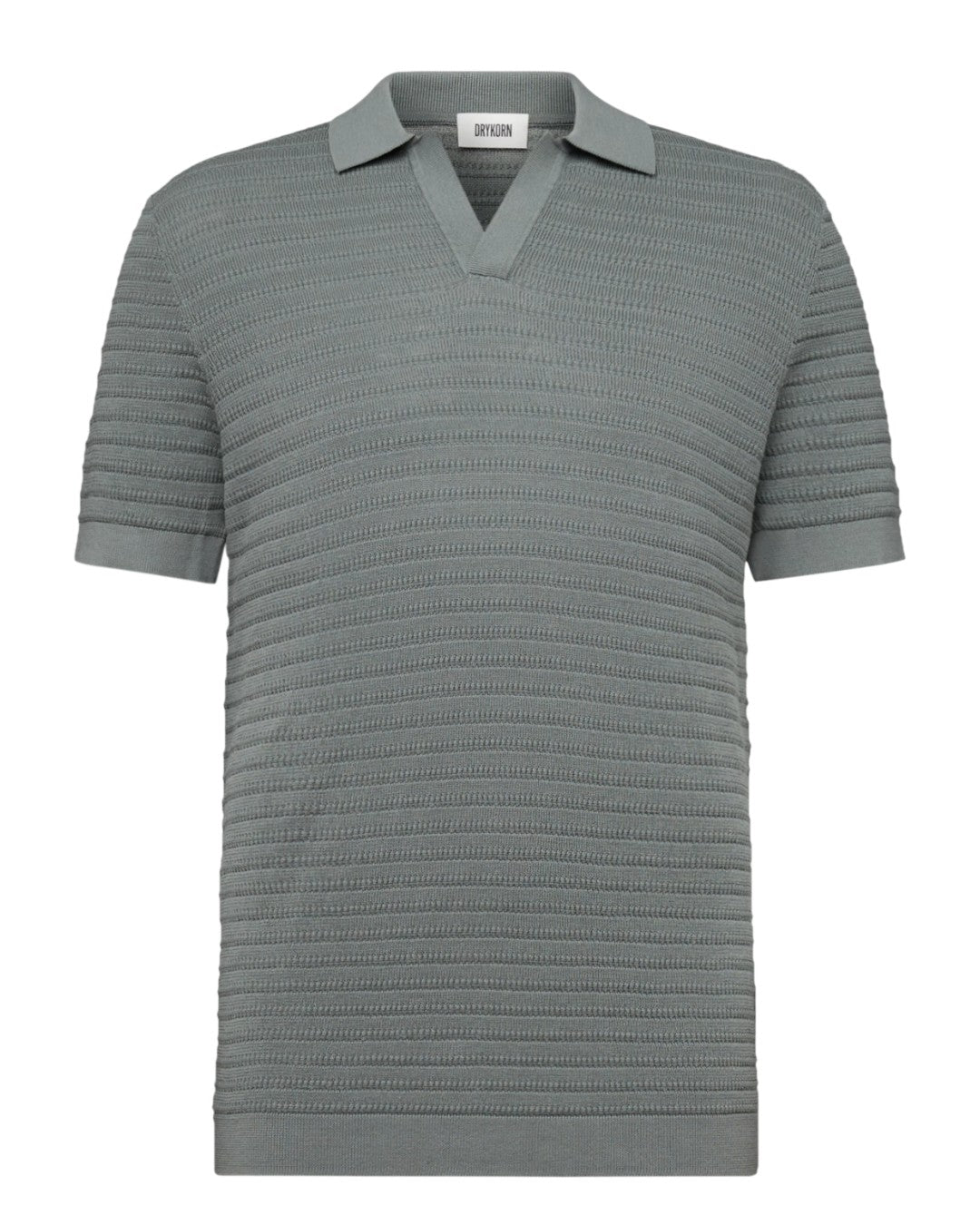 Drykorn Braian Knitted Skipper Polo Balsam Green - productfoto 1