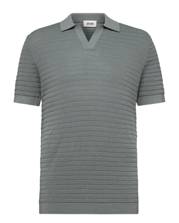 Drykorn Braian Knitted Skipper Polo Balsam Green - productfoto 1