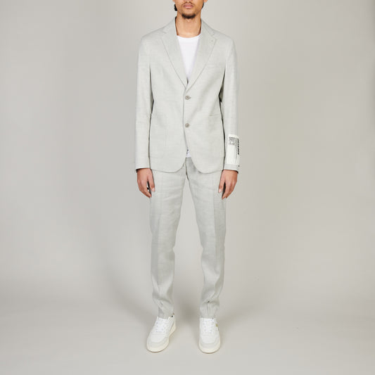 Drykorn Carles Linen Blazer Grey Beige – productbeeld 2