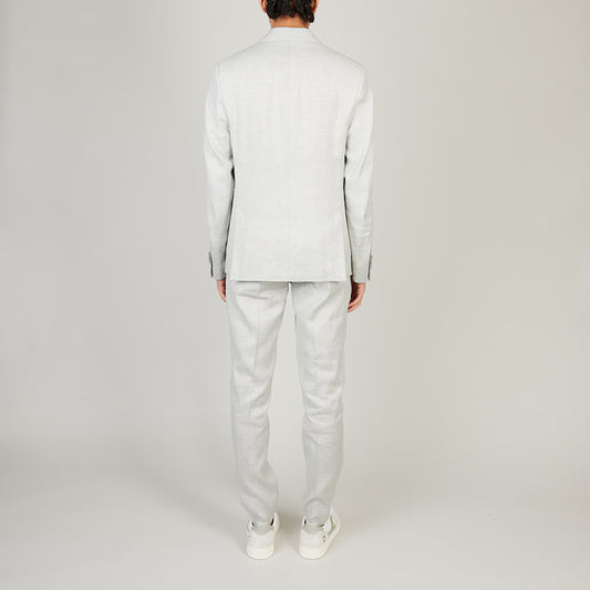 Drykorn Carles Linen Blazer Grey Beige – productbeeld 4