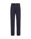 Drykorn Blue Chasy RGLR Jersey Pleated Regular Fit Trousers – vooraanzicht