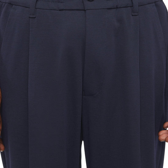 Drykorn Blue Chasy RGLR Jersey Pleated Regular Fit Trousers – productbeeld 2