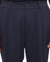 Drykorn Blue Chasy RGLR Jersey Pleated Regular Fit Trousers – productbeeld 2