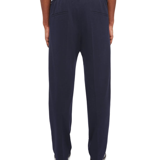 Drykorn Blue Chasy RGLR Jersey Pleated Regular Fit Trousers – productbeeld 4