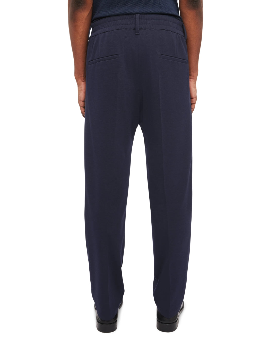 Drykorn Blue Chasy RGLR Jersey Pleated Regular Fit Trousers – productbeeld 4