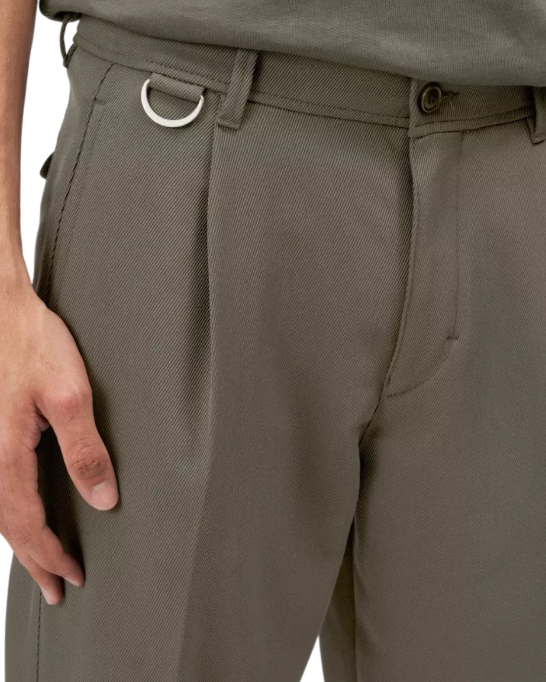 DRYKORN Devyn Regular Fit Tapered Broek Faded Olive productfoto 3