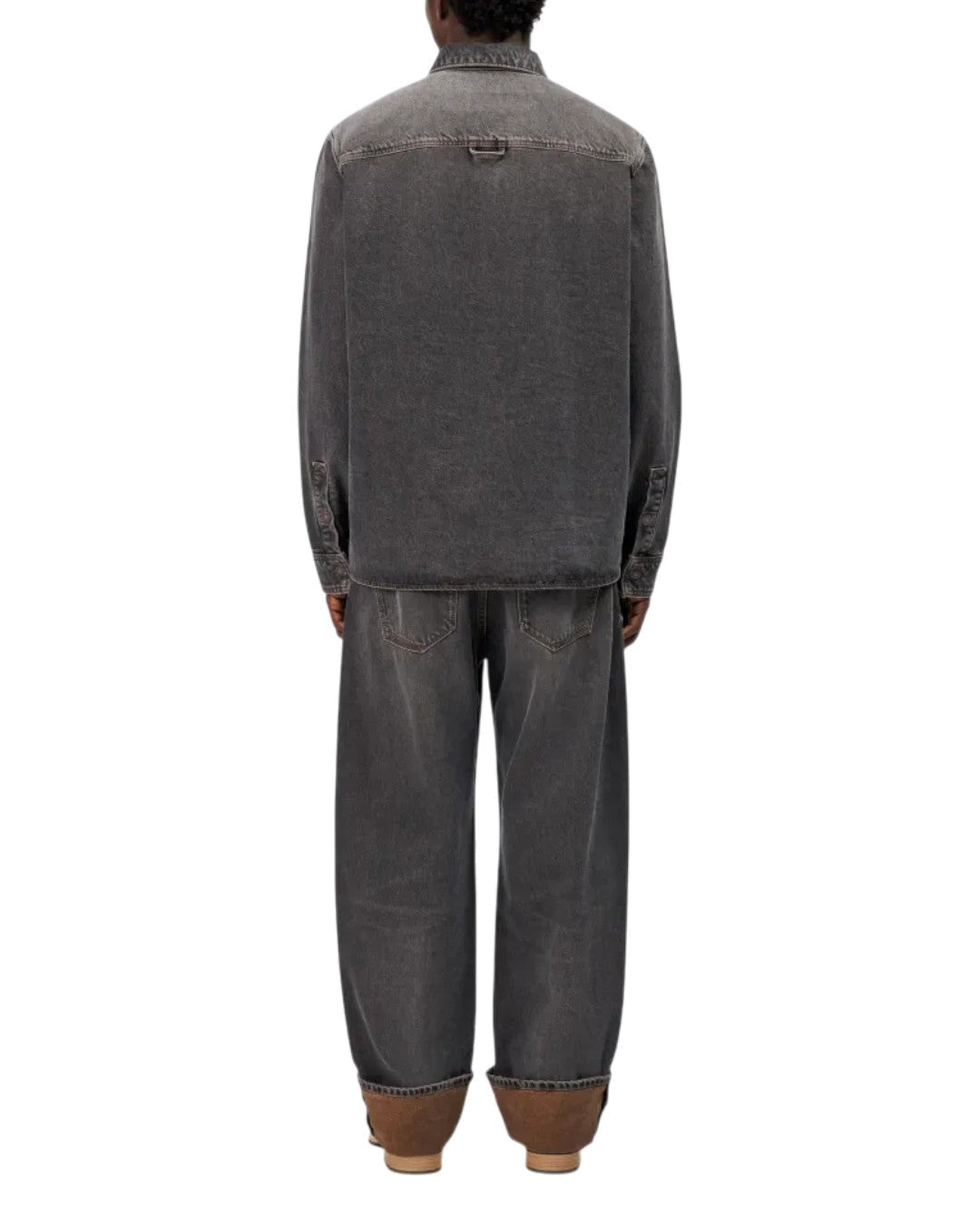 Drykorn Dieggo Relaxed Fit Denim Overshirt Brown - productfoto 3