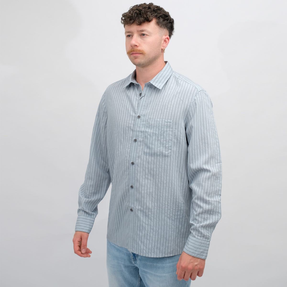 DRYKORN Light Blue Hecto Popeline Shirt – productbeeld 2