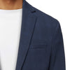 Drykorn Horley blazer blauw, detail revers en borstzak