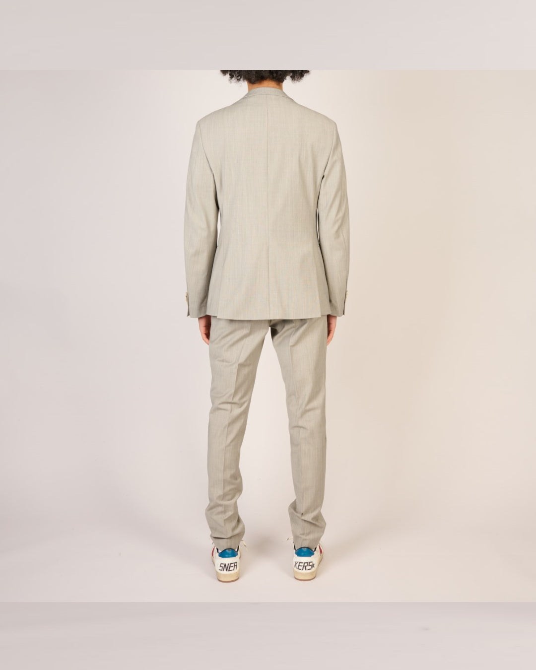 Drykorn Irving blazer beige, gedragen volledig achteraanzicht