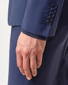 Drykorn Irving blazer kobaltblauw, detail mouwknopen