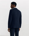 Drykorn Irving blazer navy, gedragen achteraanzicht