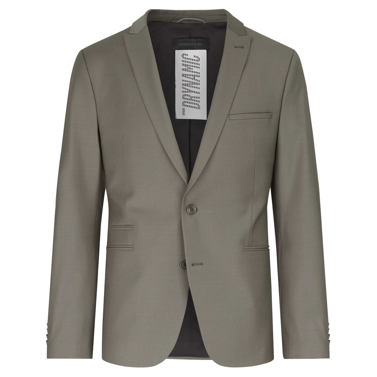 Drykorn Irving blazer groen, productfoto vooraanzicht