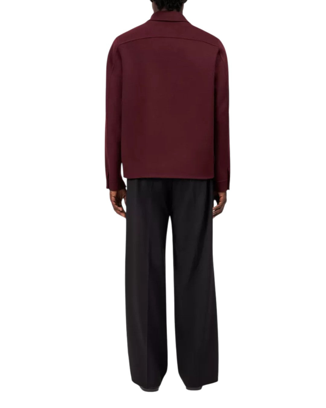 DRYKORN Jerson regular fit wollen herenjack Burgundy achterkant