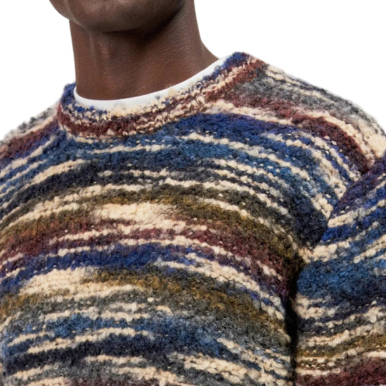 DRYKORN Leando fijngebreide herenpullover Blue voorzijde