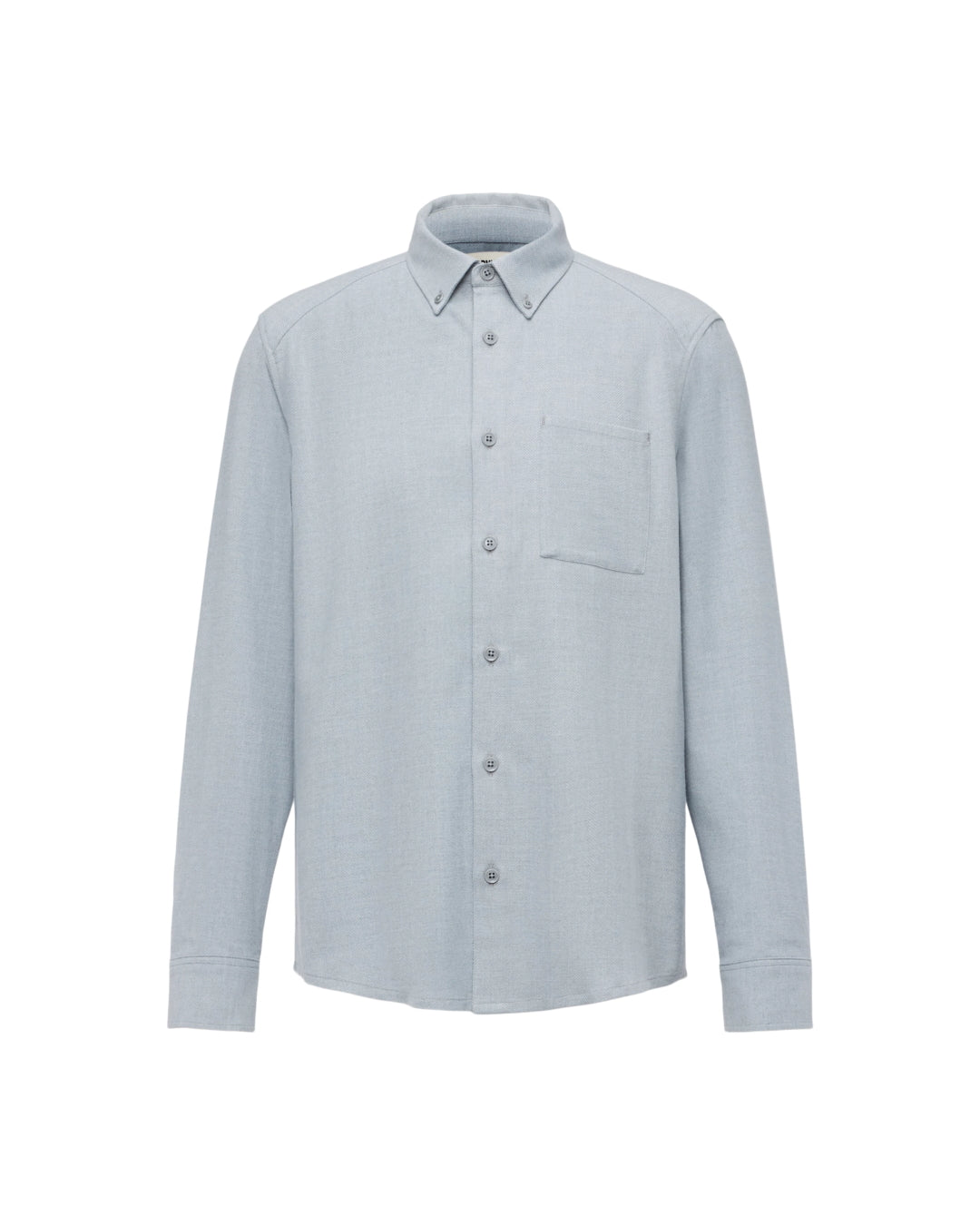 Drykorn Blue Liet Herringbone Flannel Regular Fit Shirt – vooraanzicht