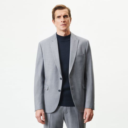 Drykorn Lonest Grey Blu Wool Jacket – productbeeld 2