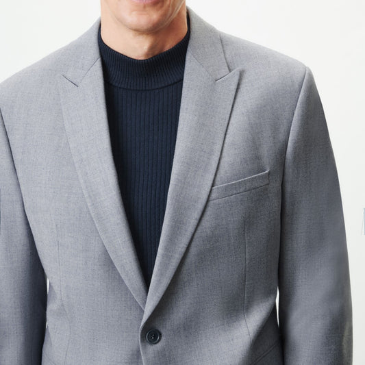 Drykorn Lonest Grey Blu Wool Jacket – productbeeld 4
