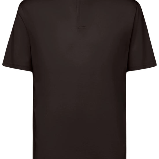 Drykorn Louis henley T-shirt bruin, productfoto vooraanzicht