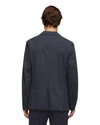 Drykorn Marls blazer blauw, gedragen achteraanzicht