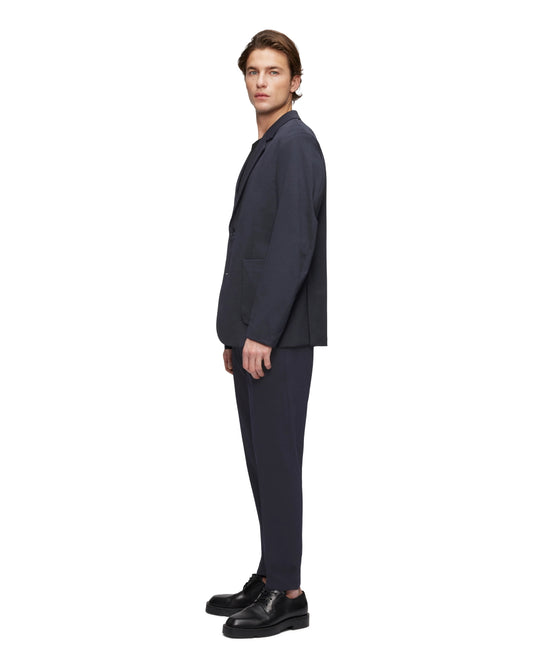 Drykorn Marls blazer blauw, gedragen volledig zijaanzicht