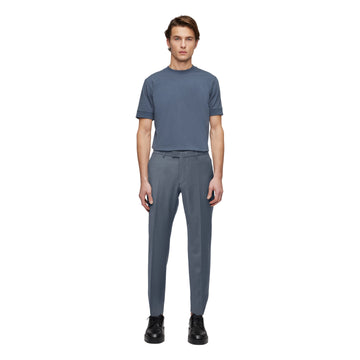 DRYKORN Piet Drynamic Stretch Wool Blend Slim Fit Trousers Grey Blue – vooraanzicht