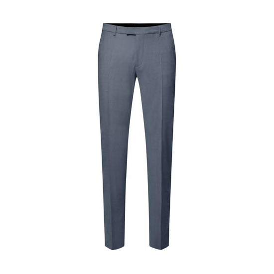 DRYKORN Piet Drynamic Stretch Wool Blend Slim Fit Trousers Grey Blue – productbeeld 2
