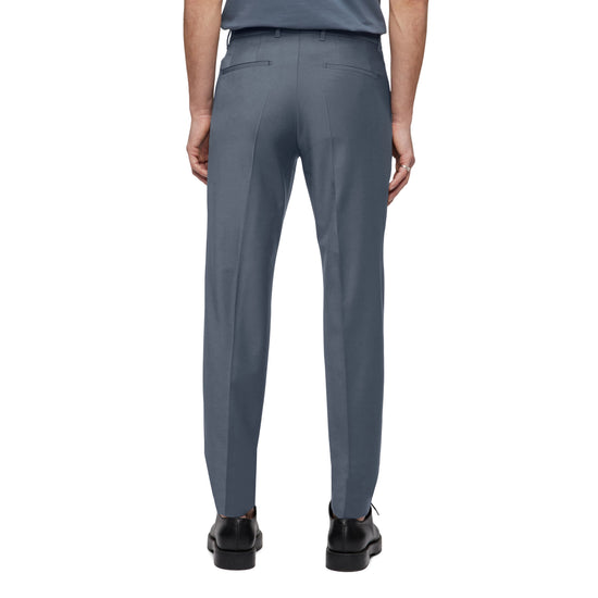 DRYKORN Piet Drynamic Stretch Wool Blend Slim Fit Trousers Grey Blue – productbeeld 3
