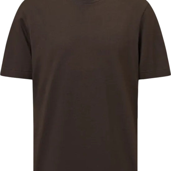 Drykorn Raphael T-shirt bruin, productfoto vooraanzicht