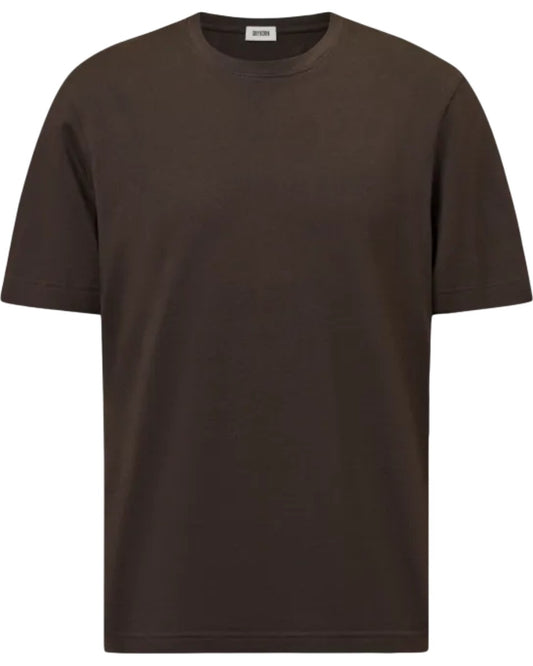 Drykorn Raphael T-shirt bruin, productfoto vooraanzicht