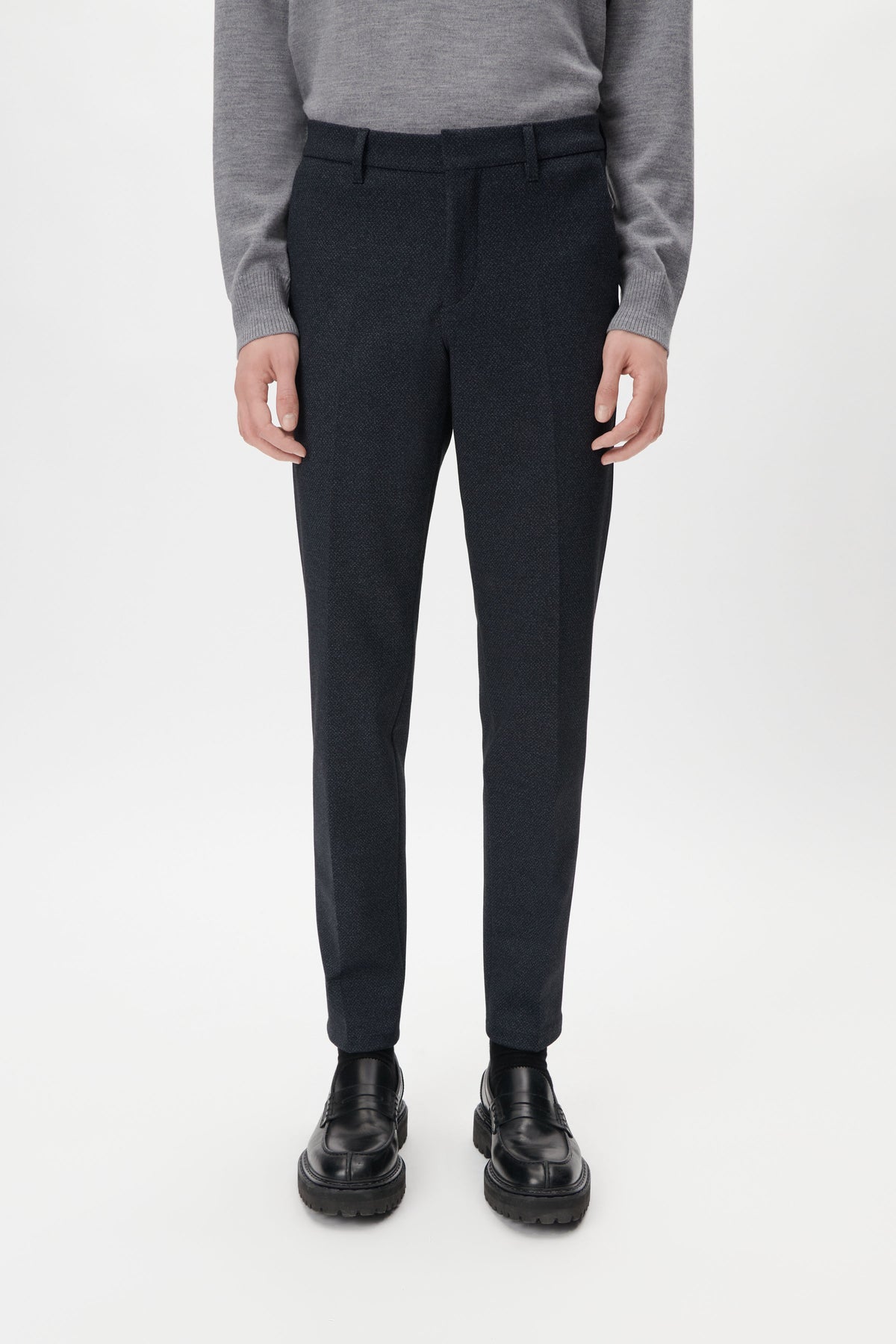 Drykorn Sight Honeyprint Stretch Trousers Blue Grey – achteraanzicht