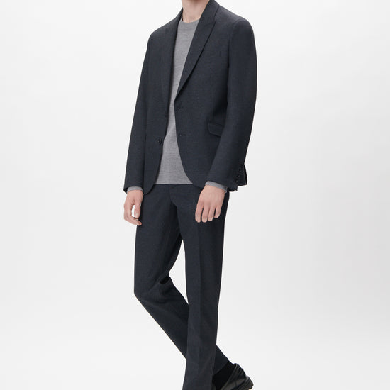 Drykorn Sight Honeyprint Stretch Trousers Blue Grey – stofdetail