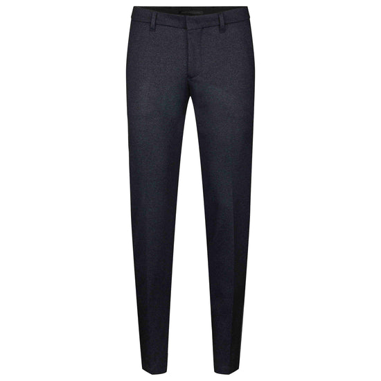 Drykorn Sight Honeyprint Stretch Trousers Blue Grey – vooraanzicht