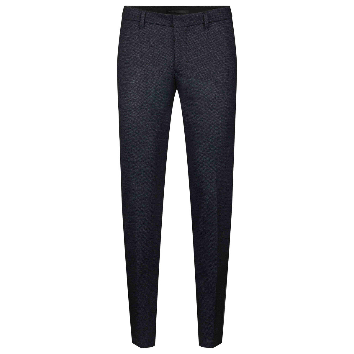 Drykorn Sight Honeyprint Stretch Trousers Blue Grey – vooraanzicht