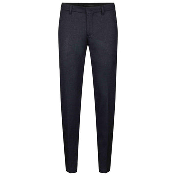 Drykorn Sight Honeyprint Stretch Trousers Blue Grey – vooraanzicht