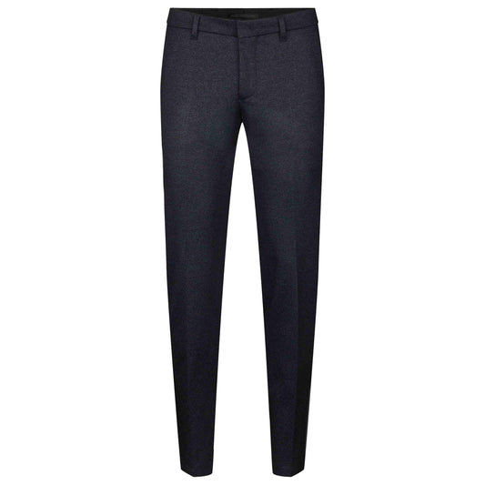Drykorn Sight Honeyprint Stretch Trousers Blue Grey – vooraanzicht