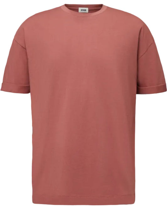 Drykorn Thilo T-shirt burnt coral, productfoto vooraanzicht