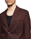 Drykorn Yames blazer bitter chocolate, detail revers