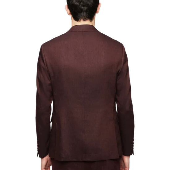 Drykorn Yames blazer bitter chocolate, gedragen achteraanzicht