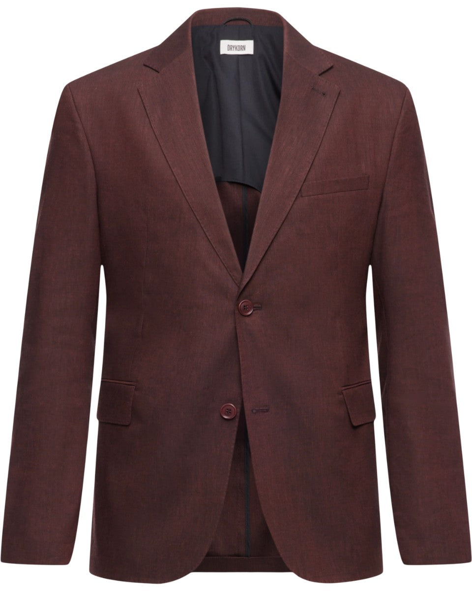 Drykorn Yames blazer bitter chocolate, productfoto vooraanzicht